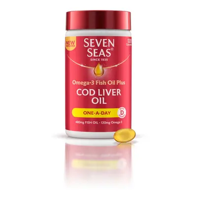 Seven Seas Cod Liver Oil One A Day Omega-3 Fish Oil & Vitamin D 120 Caps