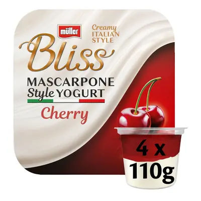 Muller Bliss Creamy Mascarpone Cherry Yogurt