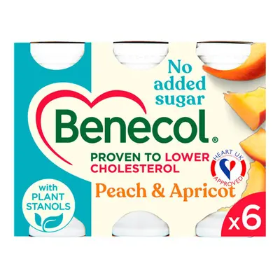 Benecol Peach & Apricot No Added Sugar Yogurt Drink