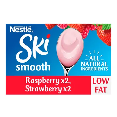 Ski Smooth Raspberry & Strawberry Yogurts