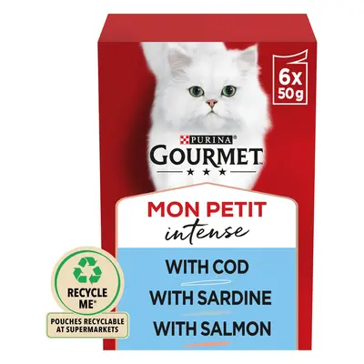 Gourmet Mon Petit Fish Variety Cod, Sardine, Salmon Wet Cat Food