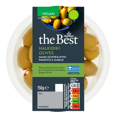 Morrisons The Best Halkidiki Olives Stuffed with Pimento & Garlic