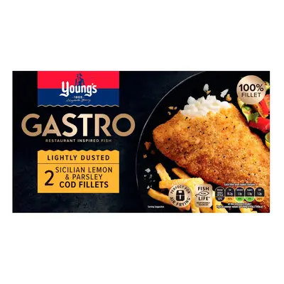 Young's Gastro 2 Sicilian Lemon & Parsley Cod Fillets