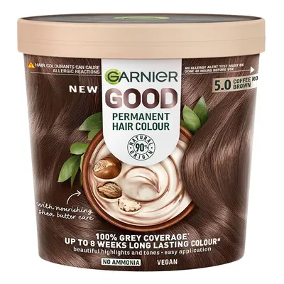 Garnier Good Perm Hair Dye 100% Grey 5.0 Coffee Roast Brown 217g