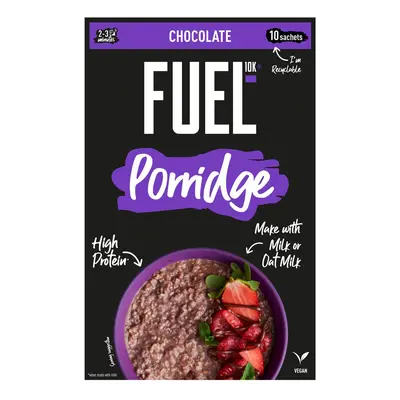 FUEL 10K Chocolate Protein Porridge Sachets Oat Cereal Sachets