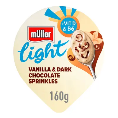 Muller Light Vanilla with Dark Chocolate Sprinkles Fat Free Yogurt