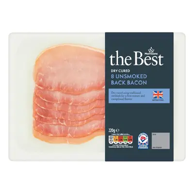 Morrisons The Best Dry Cured Unsmoked Back Bacon