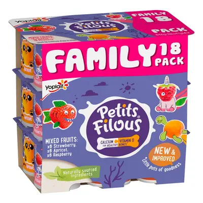 Petits Filous Strawberry, Raspberry & Apricot Yogurt Pots