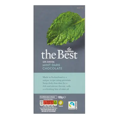 Morrisons The Best 52% Cocoa Chocolate With Mint Oil