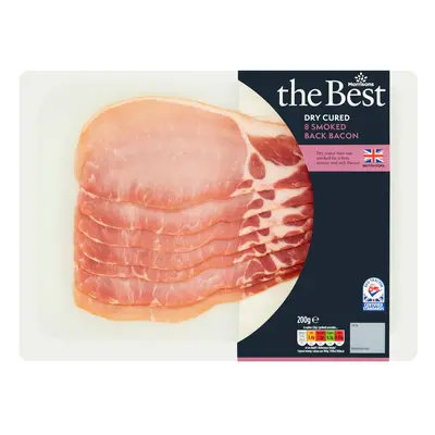 Morrisons The Best Dry Cured 8 Smoked Back Bacon