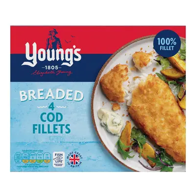 Young's 4 Breaded Cod Fillets