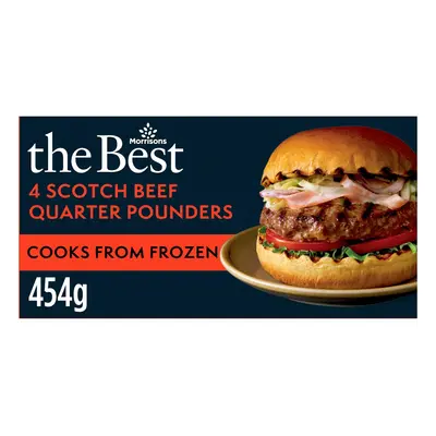 Morrisons The Best 4 Scotch Beef Quarter Pounders