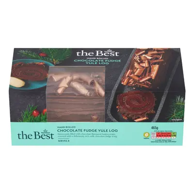 Morrisons The Best Hand Rolled Chocolate Fudge Yule Log Serves 8