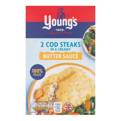 Youngs 2 Cod Steaks In Butter Sauce