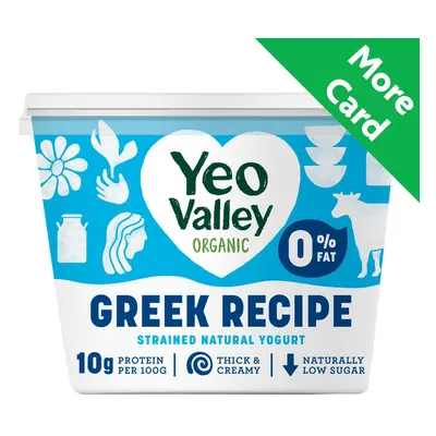 Yeo Valley Organic Greek Recipe Strained Natural Yogurt 0% Fat