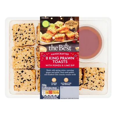 Morrisons The Best 8 King Prawn Toasts With Ponzu & Lime Dip