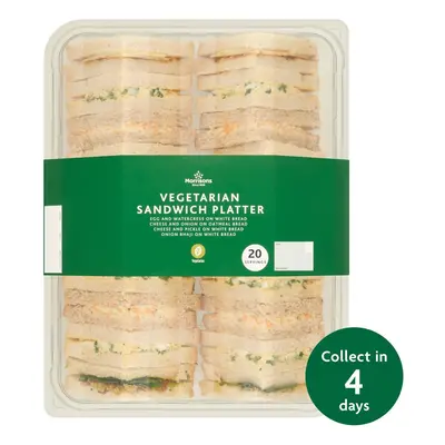 Vegetarian Sandwich Platter (20 Pieces) - Eat On Same Day