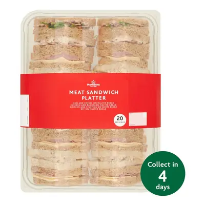 Cooked Meat Sandwich Platter (20 Pieces) - Eat On Same Day