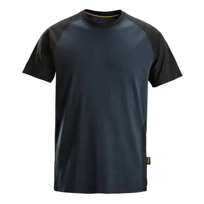 Snickers Mens Two Tone T-Shirt (Navy / Black)