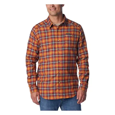 Columbia Mens Cornell Woods Flannel Long Sleeve Shirt (Warp Red)