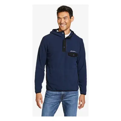 Eddie Bauer Mens Chutes Fleece Anorak (Med Indigo)