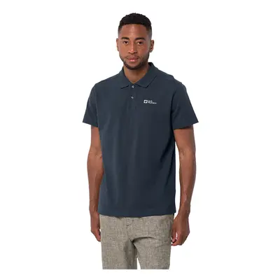 Jack Wolfskin Mens Essential Polo T-Shirt (Night Blue)