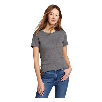 Eddie Bauer Womens Favorite Short Sleeve Crewneck T-Shirt (Med HTR Gray)