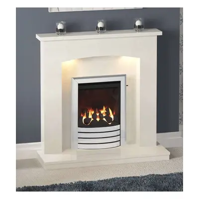 Flare Isabelle Manila Micro Marble Fireplace