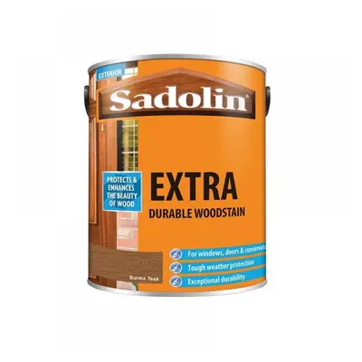 Sadolin 5028553 Extra Durable Woodstain Burma Teak 5 Litre