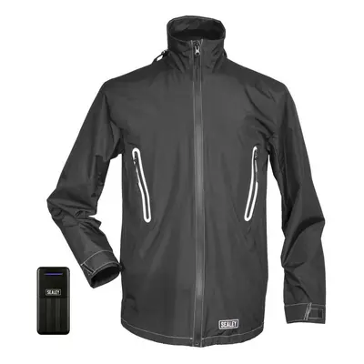 Sealey HJ03KIT 5V Heated Rain Jacket - Large With Power Bank