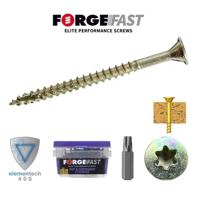 Forgefast FFFS4255YT Elite Mdf & Chipboard Flooring Screws 4.2 X 55Mm (Tub Of 200)