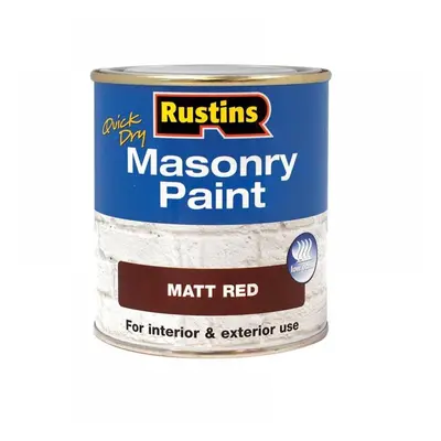 Rustins MASPR250 Quick Dry Masonry Paint Matt Red 250Ml