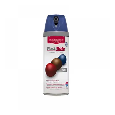 Plastikote 022111 Twist & Spray Satin Night Navy 400Ml