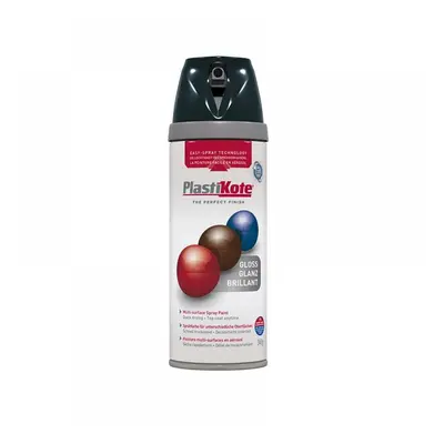 Plastikote 021100 Twist & Spray Gloss Black 400Ml