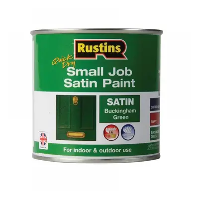 Rustins SPBGW250 Quick Dry Small Job Satin Paint Buckingham Green 250Ml