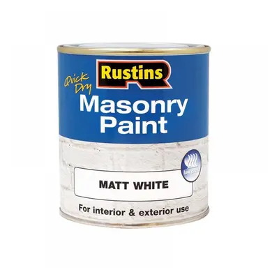 Rustins MASPW250 Quick Dry Masonry Paint Matt White 250Ml