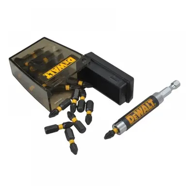 DeWalt Extreme Impact Torsion Bits PZ2 25mm + Magnetic Holder Display 21 Piece