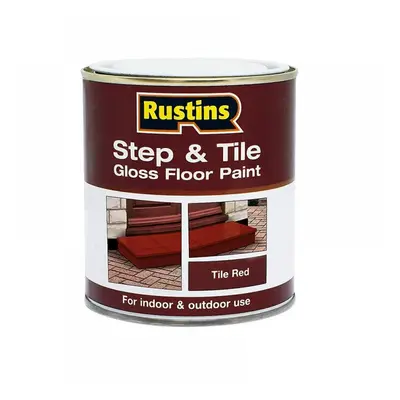 Rustins STRDW2500 Quick Dry Step & Tile Paint Gloss Red 2.5 Litre