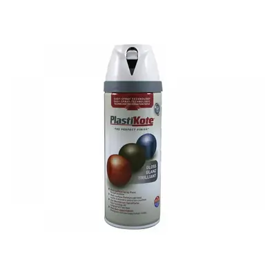 Plastikote 440.0021122.076 Twist & Spray Gloss Pure Brilliant White 400Ml