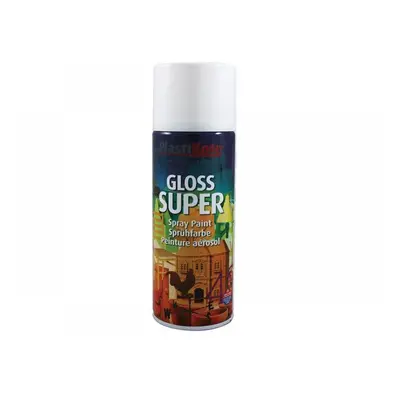 Plastikote 011153 Gloss Super Spray White Ral 9016 400Ml