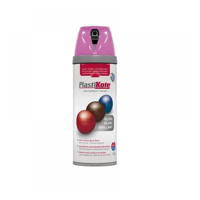 Plastikote 021113 Twist & Spray Gloss Pink Burst 400Ml