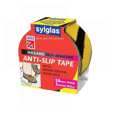 Sylglas 8620045 Anti-Slip Tape 50Mm X 3M Black & Yellow Hazard