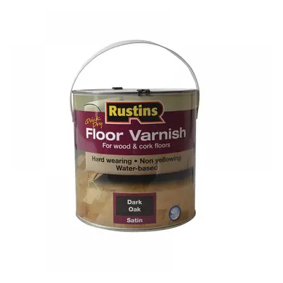 Rustins AFDO2500 Quick Dry Coloured Floor Varnish Dark Oak 2.5 Litre