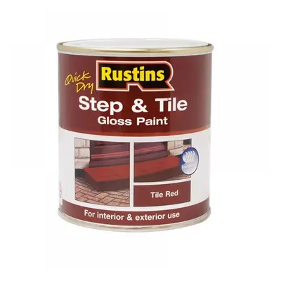 Rustins STRDW250 Quick Dry Step & Tile Paint Gloss Red 250Ml