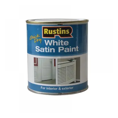 Rustins WHISW500 Quick Dry White Satin Paint 500Ml