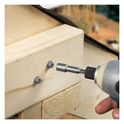 Timco 8150INI Heavy Duty Timber Screws - Hex - Exterior - Silver 8.0 X 150 Bag 10
