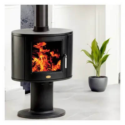 Clarke Dorchester 4.9kW Cast Iron Wood Burning Pedestal Stove