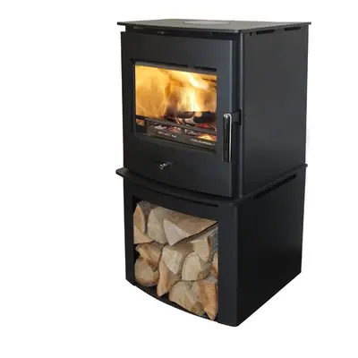 Newbourne 40FS Wood Burning / Multifuel Ecodesign Stove With 200mm Log Store