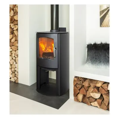 Mendip Churchill 8 Defra Approved Wood Burning Convection Ecodesign Stove with Logstore