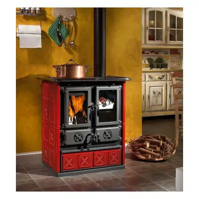 La Nordica Rosetta BII Maiolica Wood Burning Range Cooker